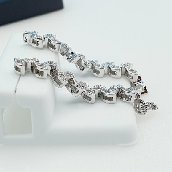 "925 Sterling Silver Cubic Zirconia Earrings, UU1P6A6120 - Picture 8 of 8